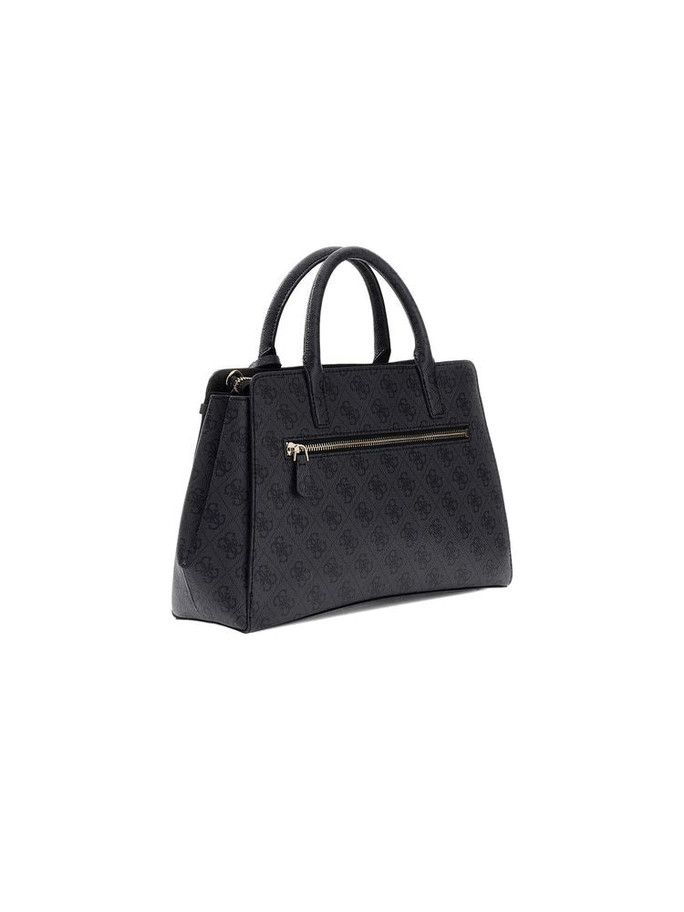 Guess Leona Shoulder Bag — Black Polyurethane