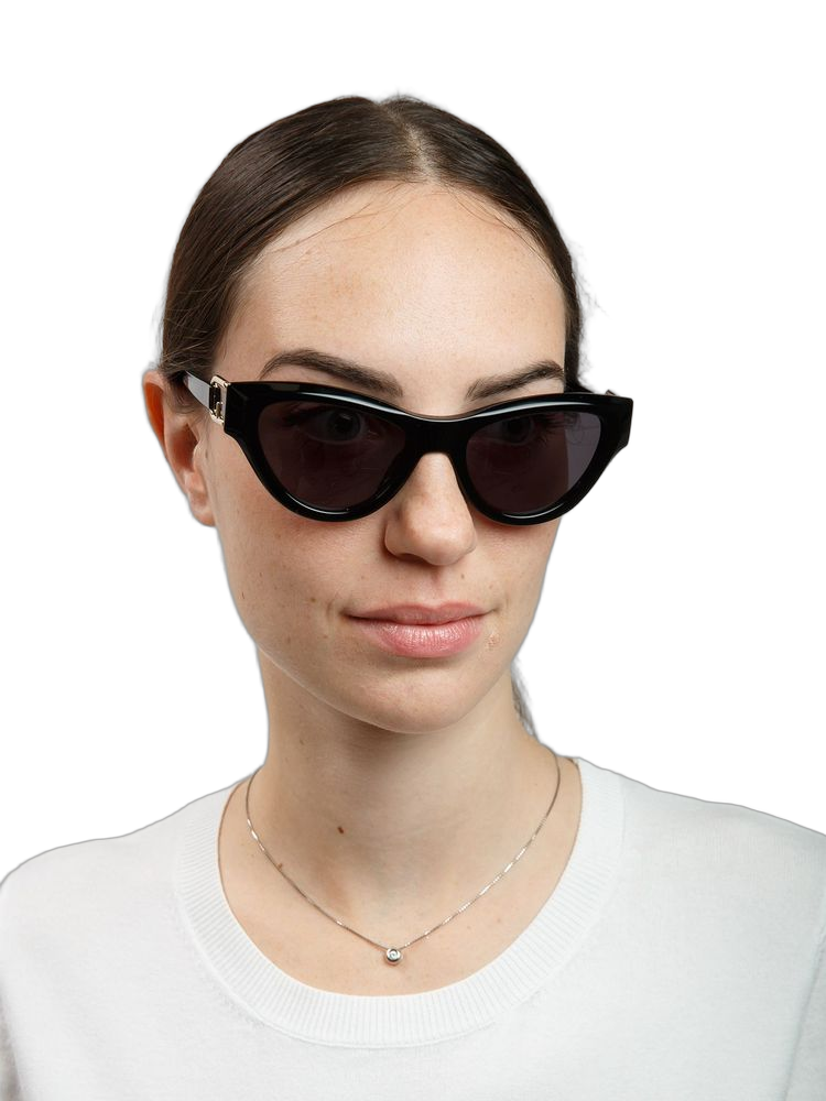 Furla Sfu982 Acetate Cat-Eye Sunglasses — Black