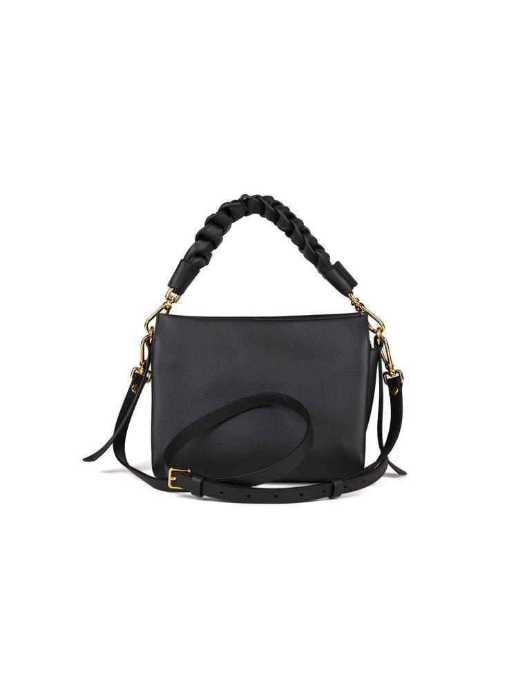 Coccinelle Boheme Shoulder Bag — Black Bovine Leather