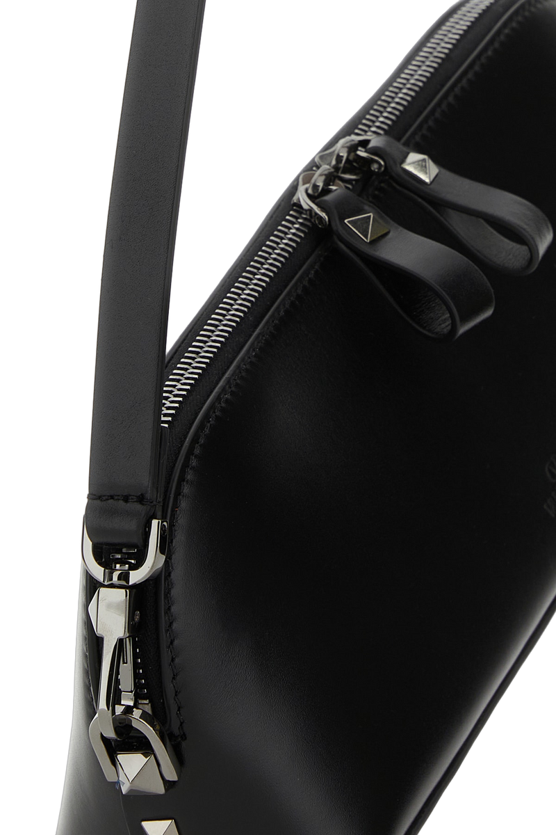 Valentino Garavani Studded Leather Clutch — Black