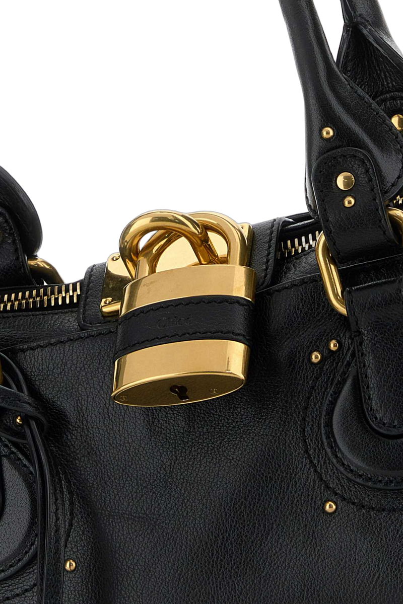 Chloé Leather Top Handle Bag — Black
