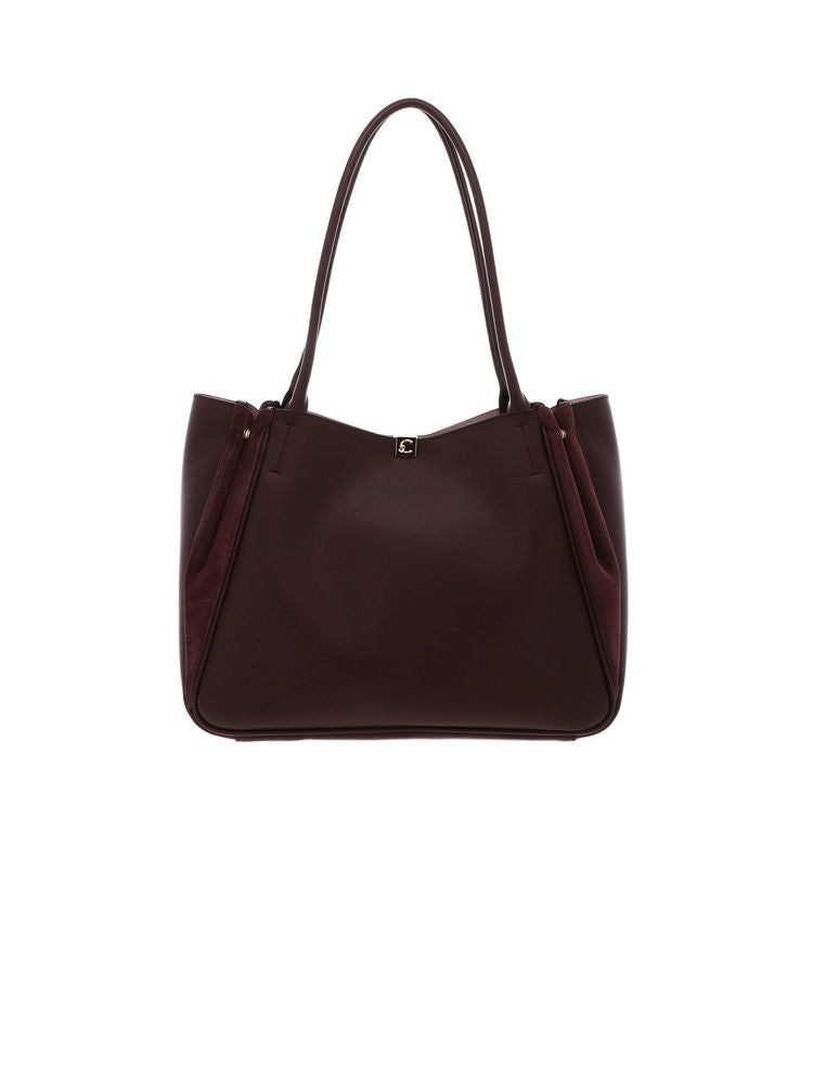 Coccinelle Pansy Shoulder Bag — Brown Bovine Leather