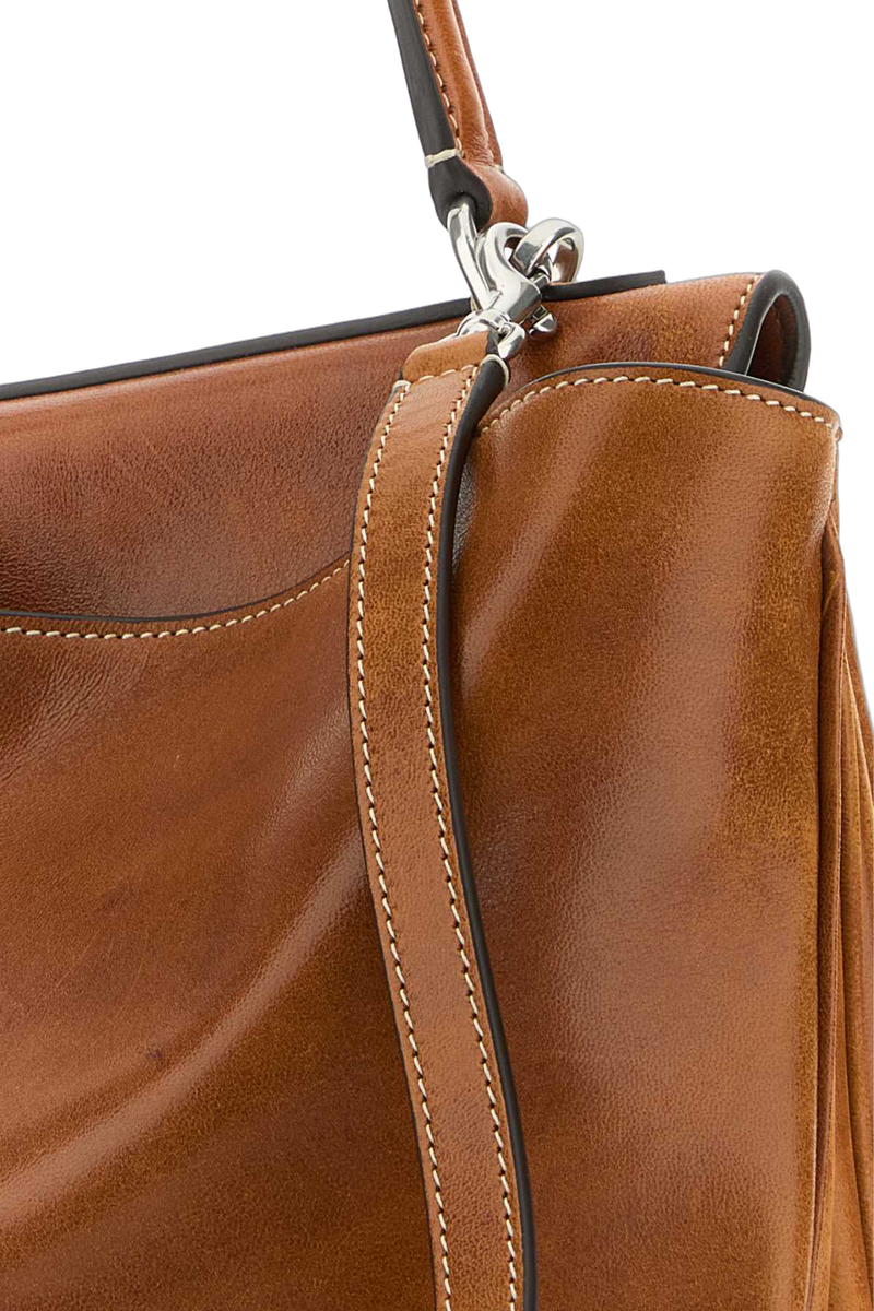 Balenciaga Leather Shoulder Bag — Brown