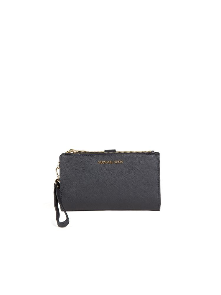 Michael Kors Wristlet Wallet — Black Leather