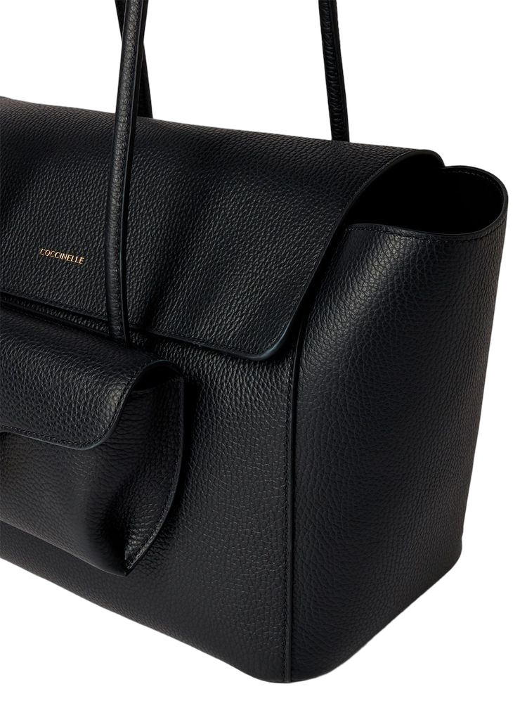 Coccinelle Shoulder Bag — Black Cowhide