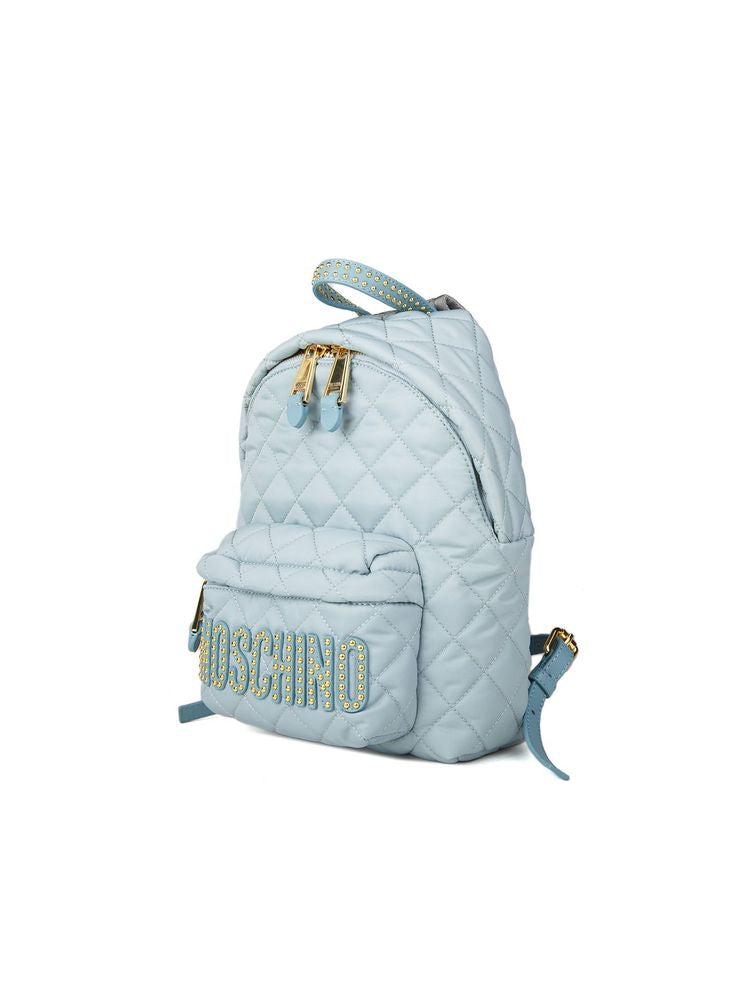 Moschino Quilted Polyamide Backpack — Blue