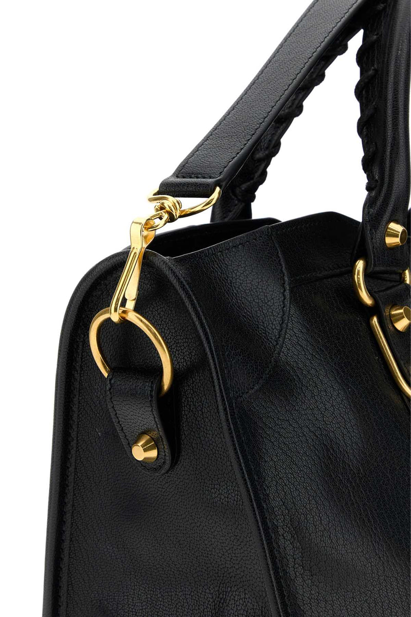 Balenciaga City Top Handle Bag — Black