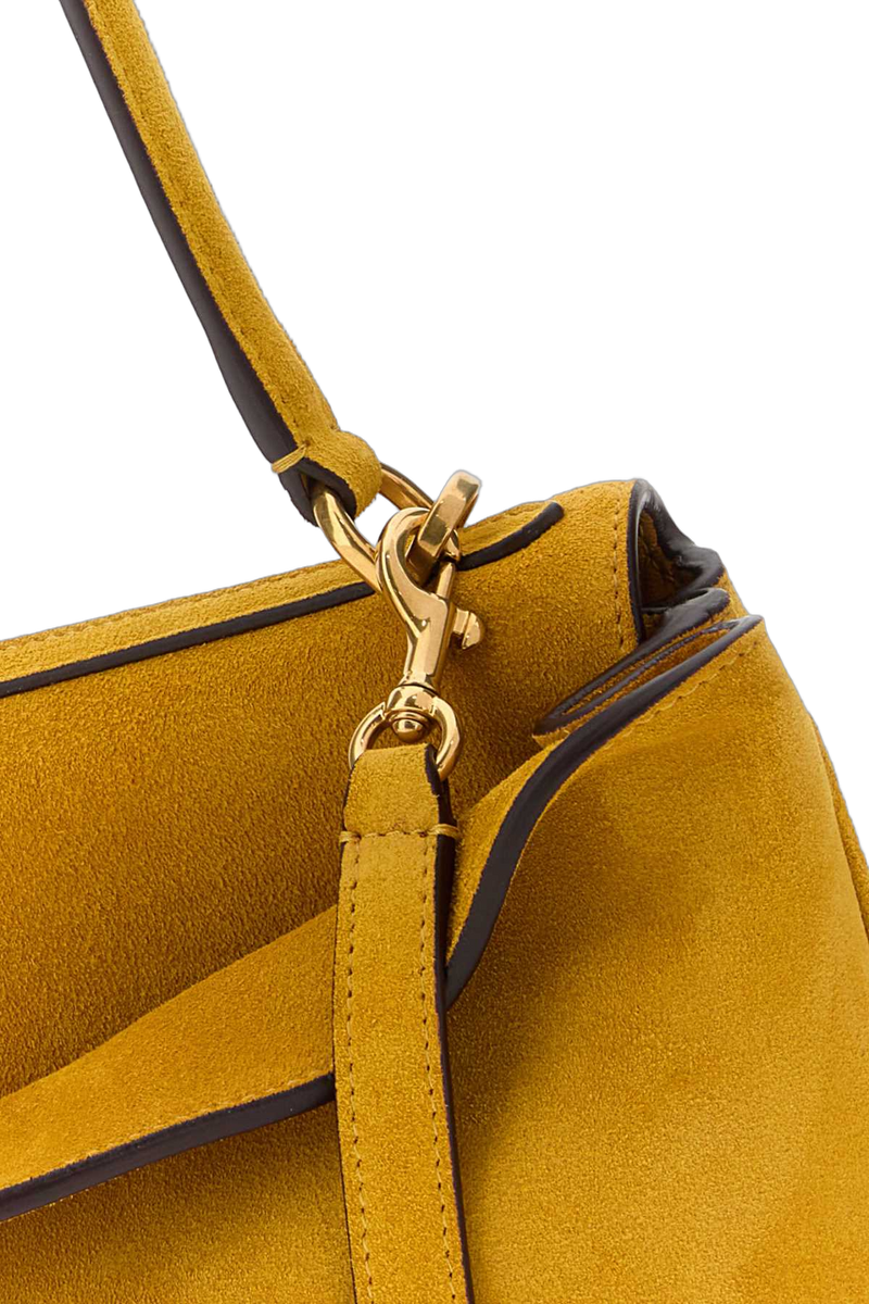 Balenciaga Suede Shoulder Bag — Yellow