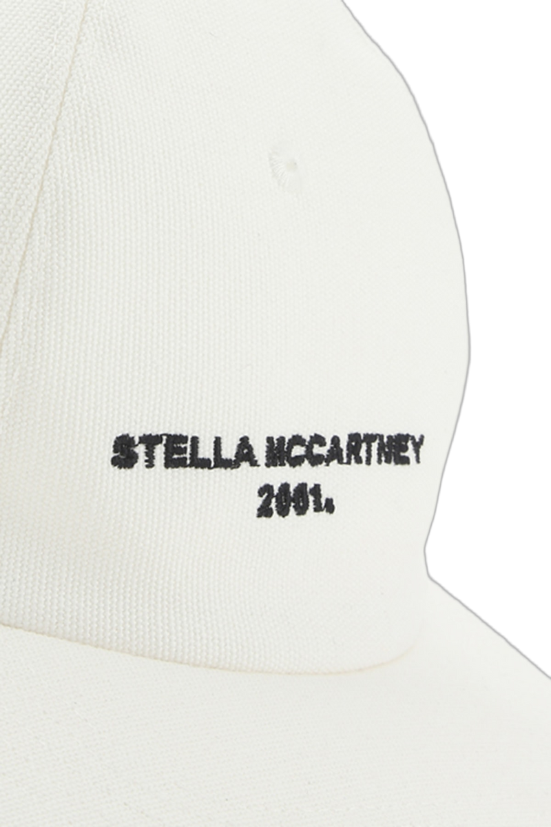 Stella Mccartney 570194wp0023 Logo-Embroidered Beanie — White Cotton Beanies