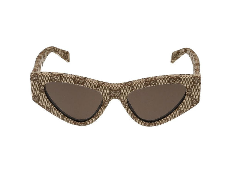 Gucci Gg2019s Sunglasses — Beige Gg Monogram Jacquard