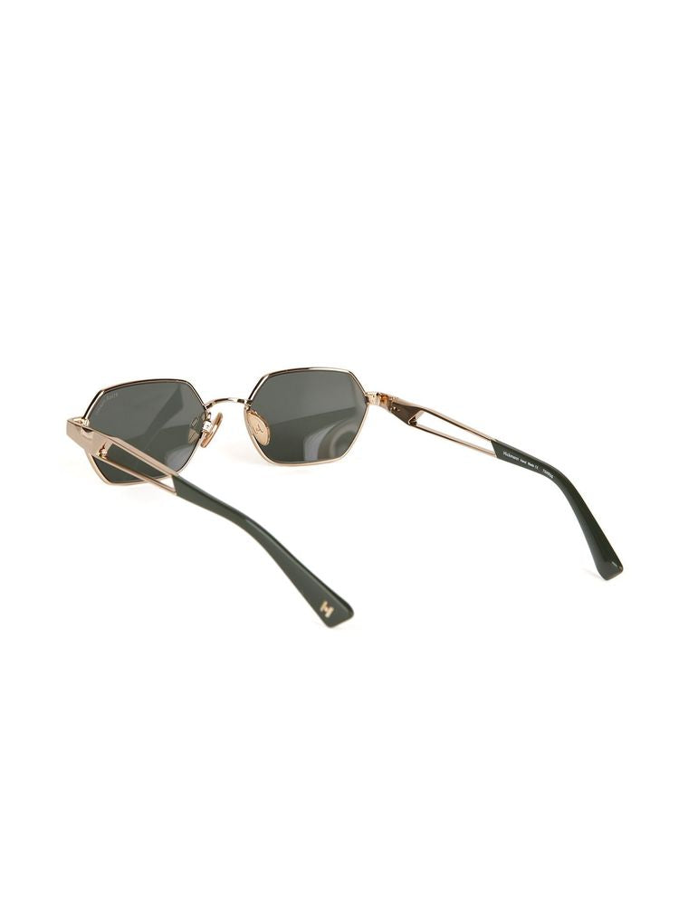 Hickmann Hi3255 Metal Hexagonal Sunglasses — Gold