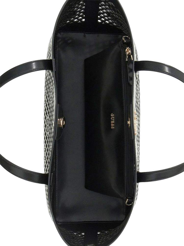 Guess Letty Tote Bag — Black Polyurethane