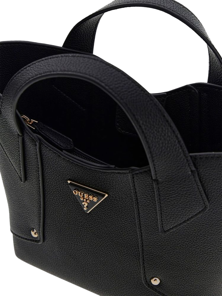 Guess Tote Bag — Black Polyurethane