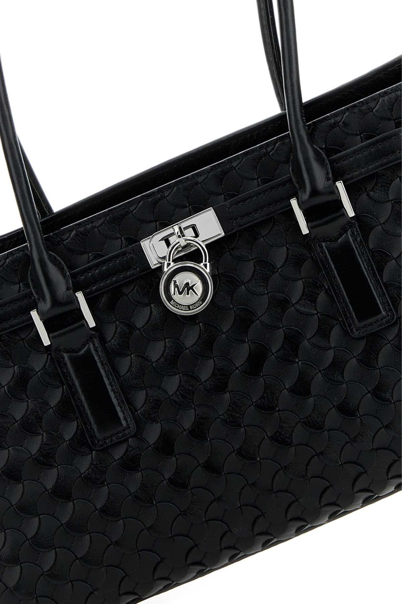 Michael By Kors Hamilton Shoulder Bag — Black Cow Leather