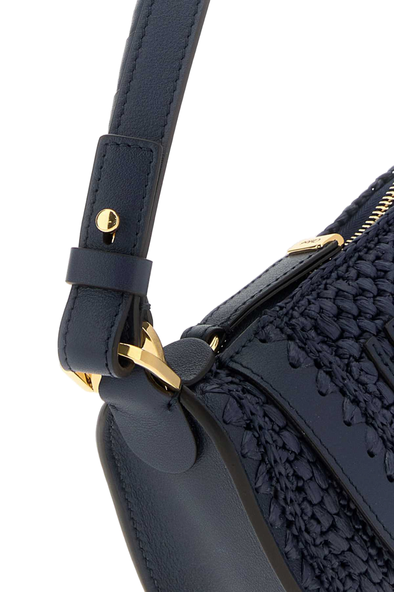 Chloé Macramé-Embellished Leather Shoulder Bag — Black