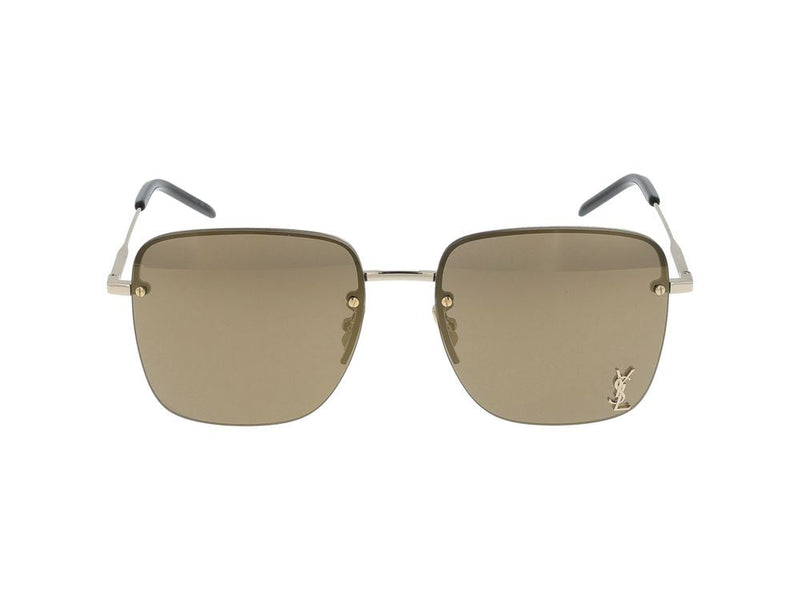 Saint Laurent Sl Sunglasses — Gold Metal