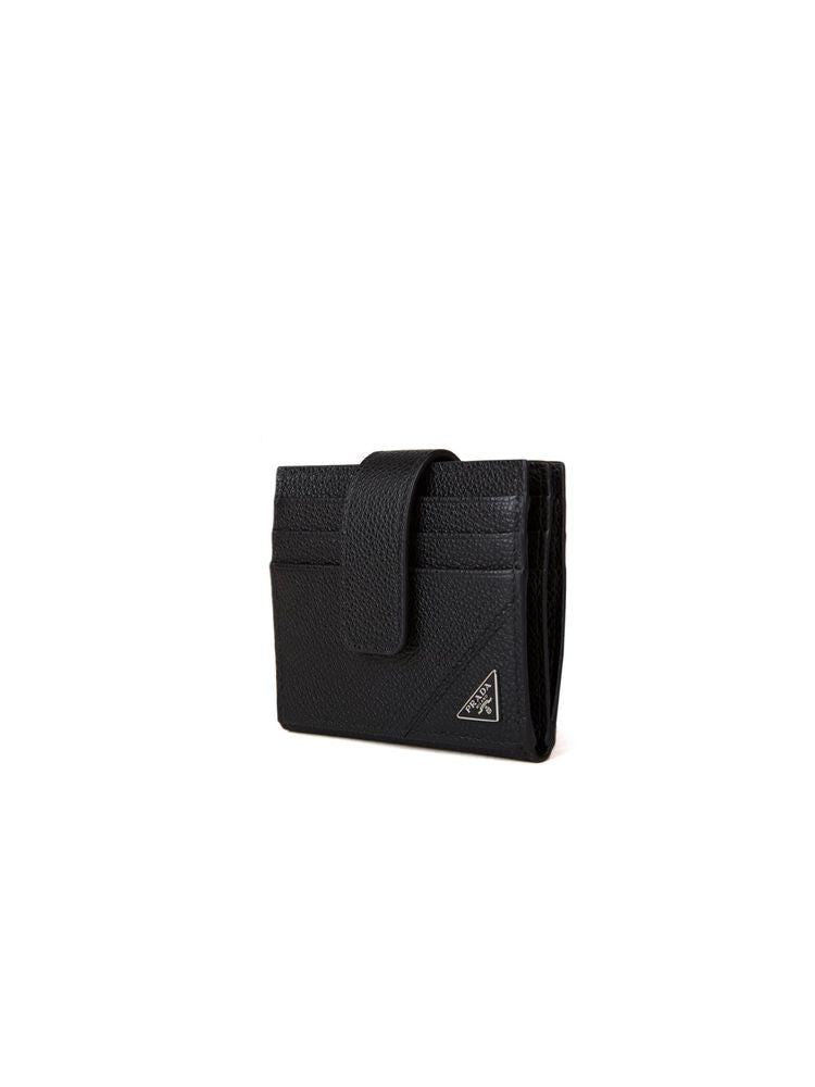Prada Calfskin Leather Wallet — Black
