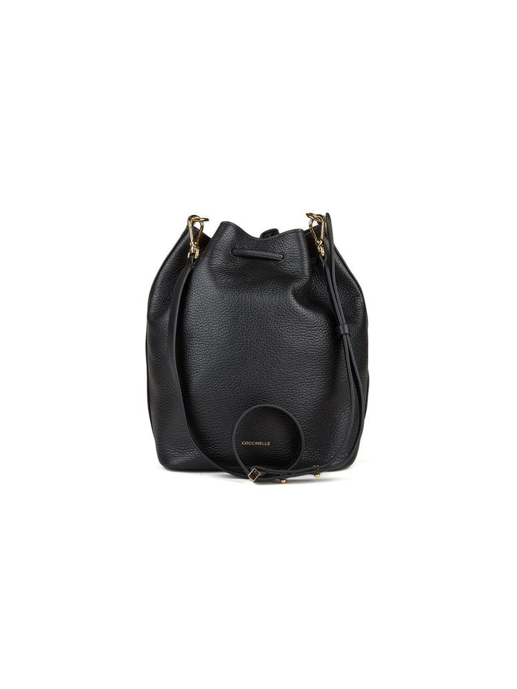Coccinelle Bucket Bag — Black Cowhide