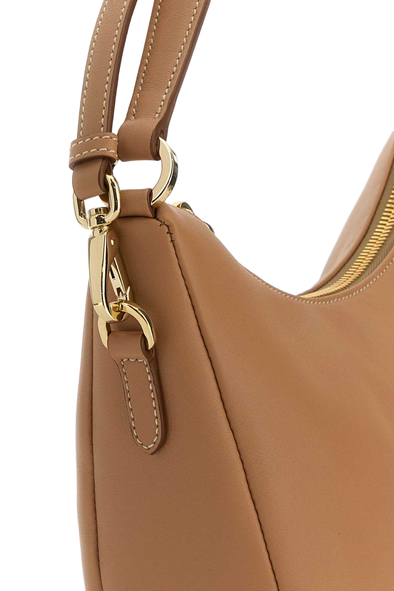 Prada Leather Shoulder Bag — Camel