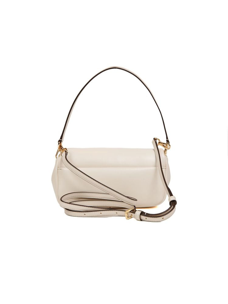 Michael Kors Chain-Detail Pvc Crossbody Bag — Beige Polyvinyl Chloride