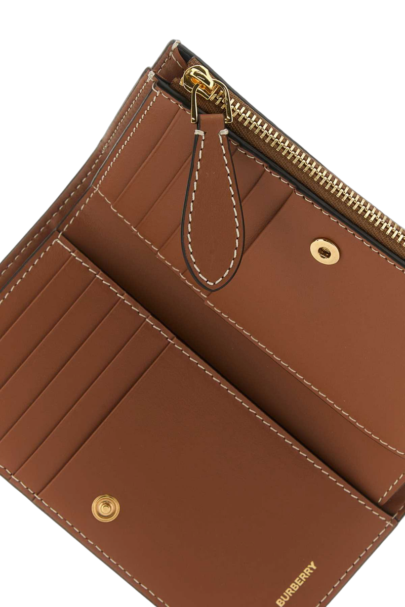 Burberry Tartan Check Wallet — Beige