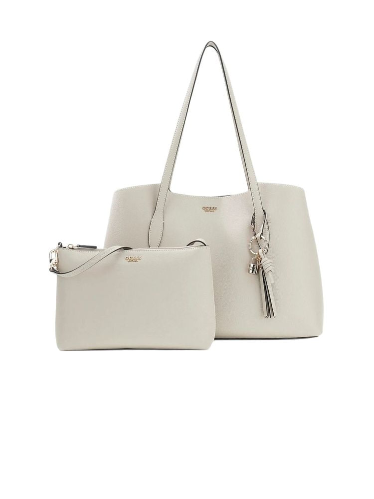Guess Melody 2 1 Tote Bag — Beige Polyurethane