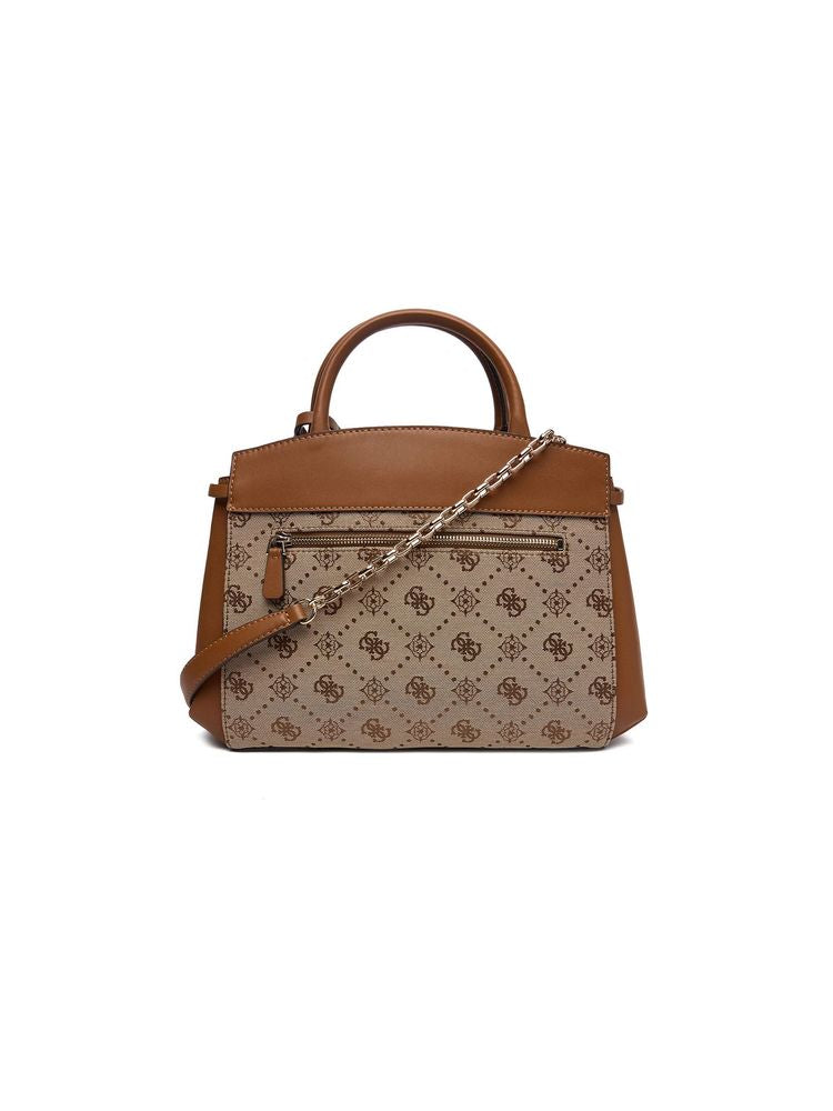 Guess Logo-Print Polyester Tote Bag — Beige