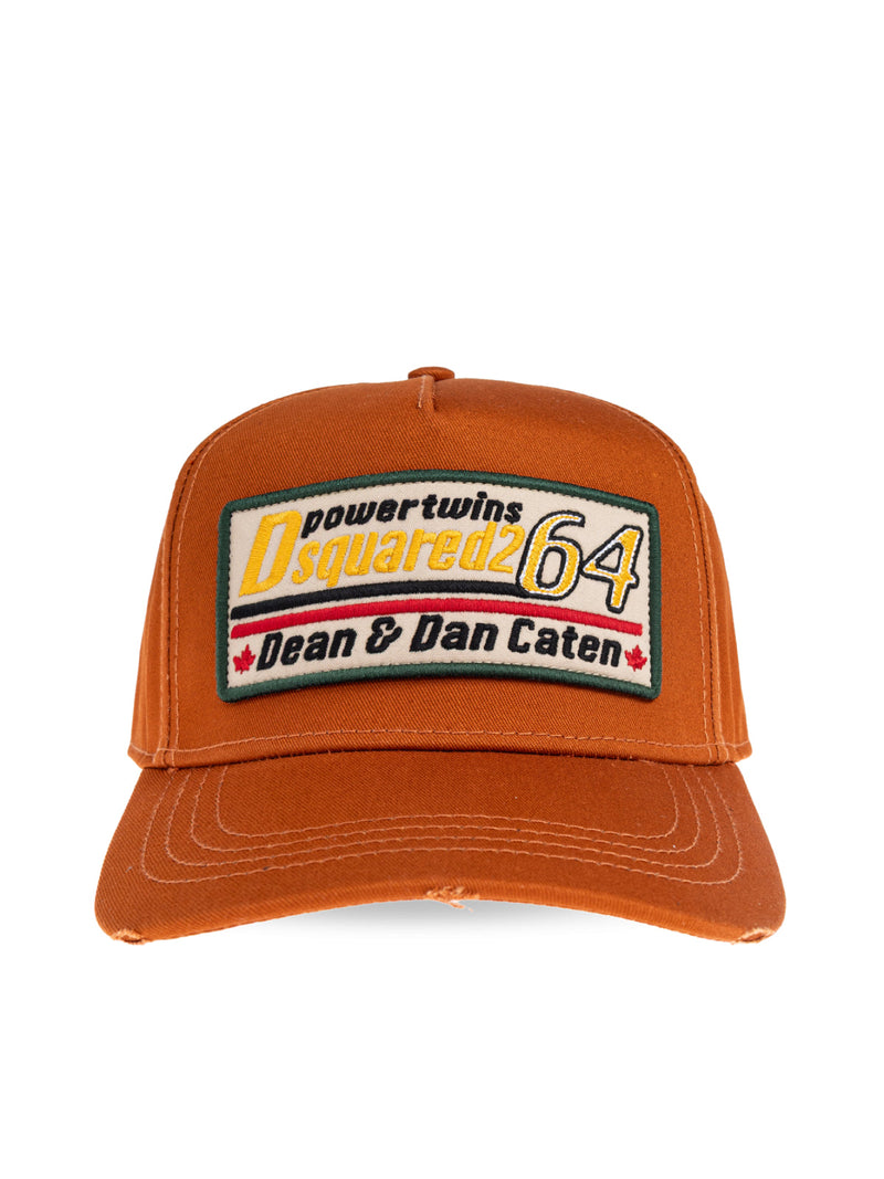 Dsquared2 Bcm040205c000015058 Logo Patch Baseball Cap — Brown Cotton Caps