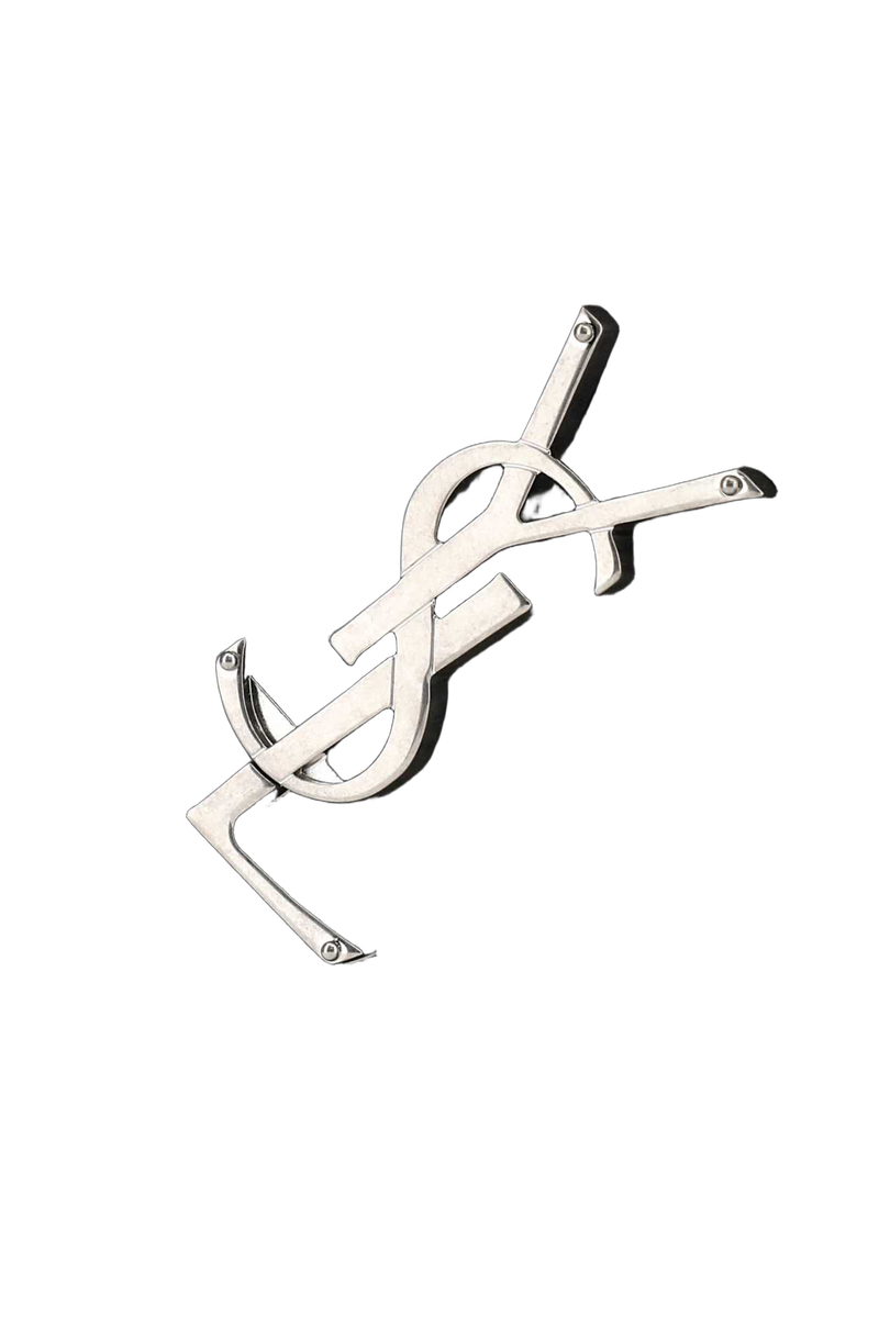 Saint Laurent Ysl Logo Leather Shoulder Bag — Black