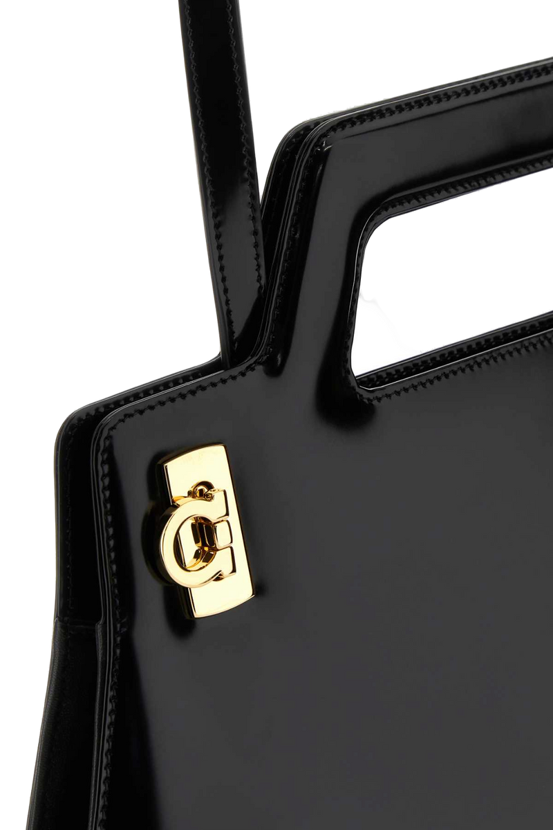 Ferragamo Wanda Top Handle Bag — Black
