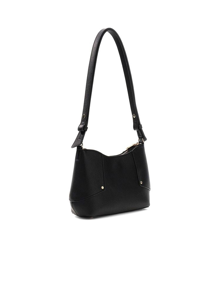 Guess Darcy Shoulder Bag — Black Polyurethane