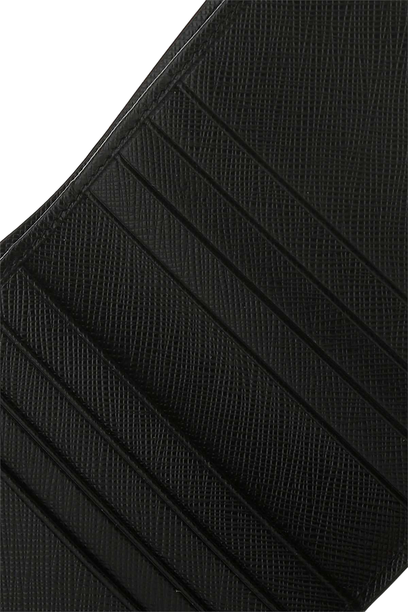 Prada Vitello Leather Wallet — Black