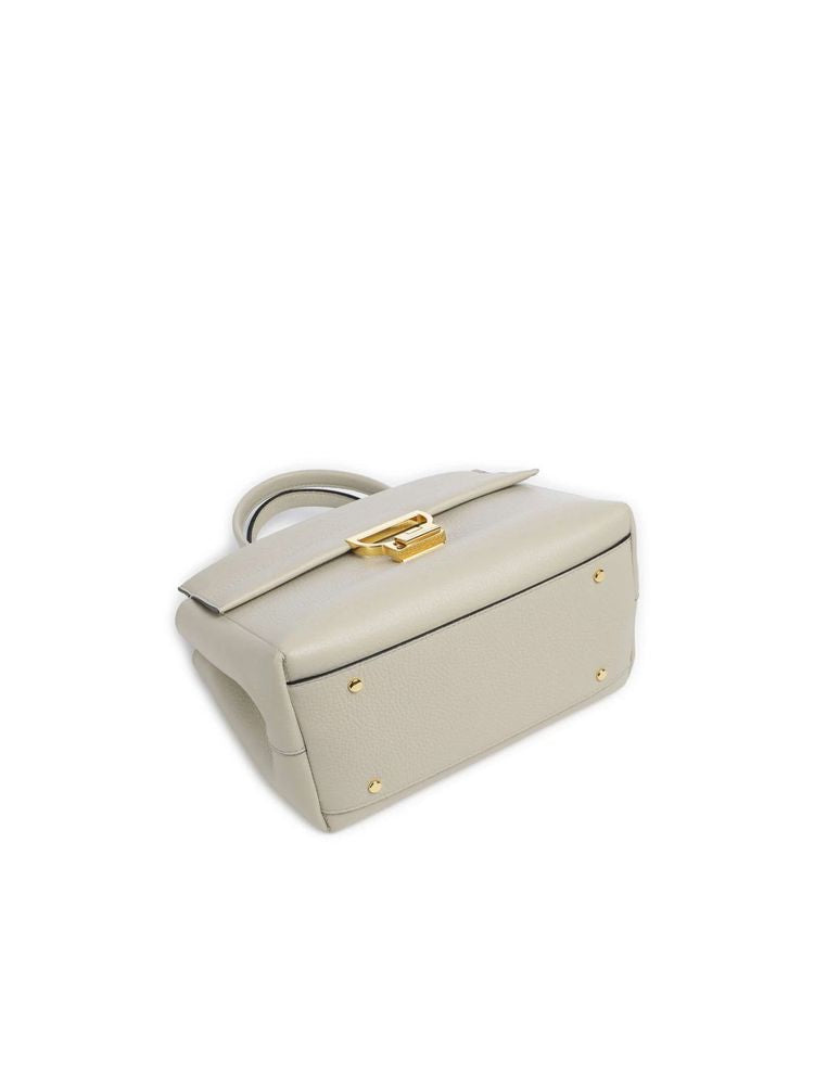 Coccinelle Arlettis Top Handle Bag — Green Grained Leather