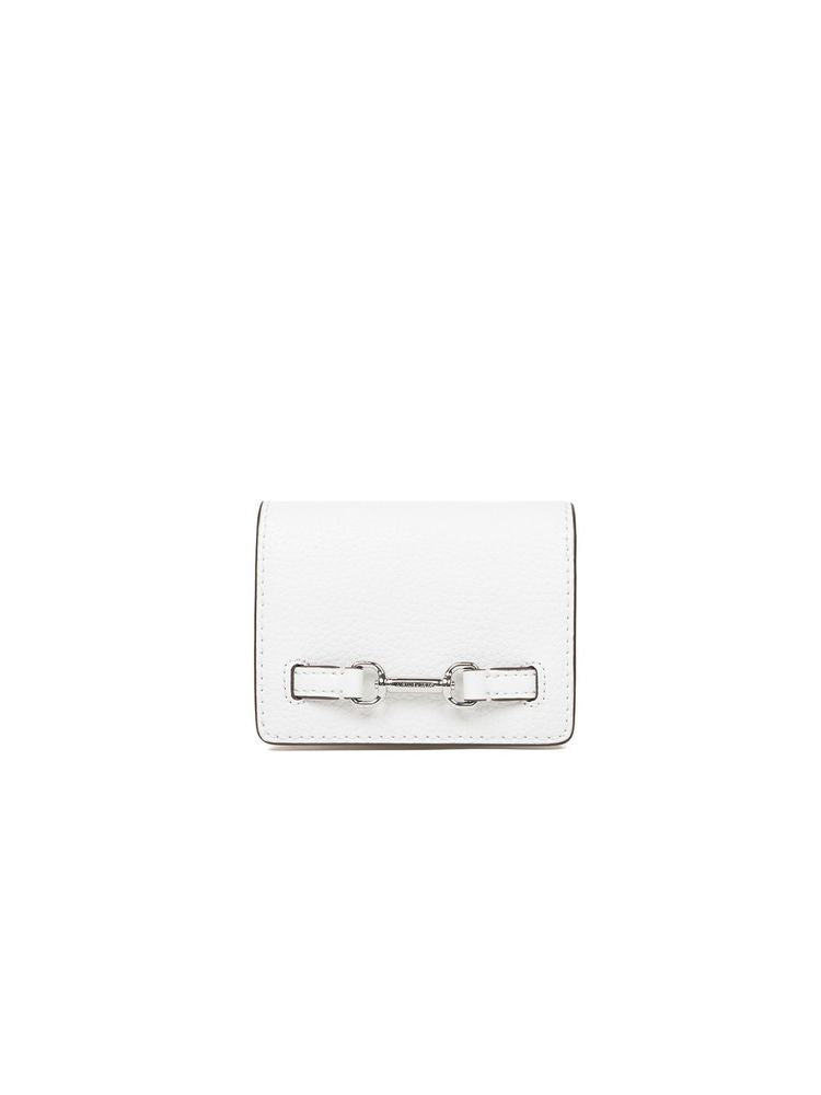 Michael Kors Carson Small Flap Wallet — White Leather | Trim: Polyurethane