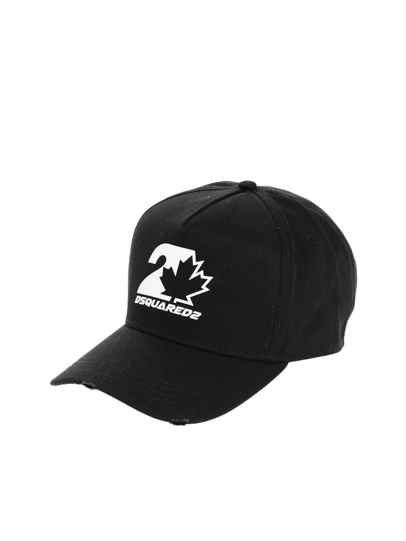 Dsquared2 Bcw010805c000012124 Logo-Embroidered Baseball Cap — Black Cotton Caps