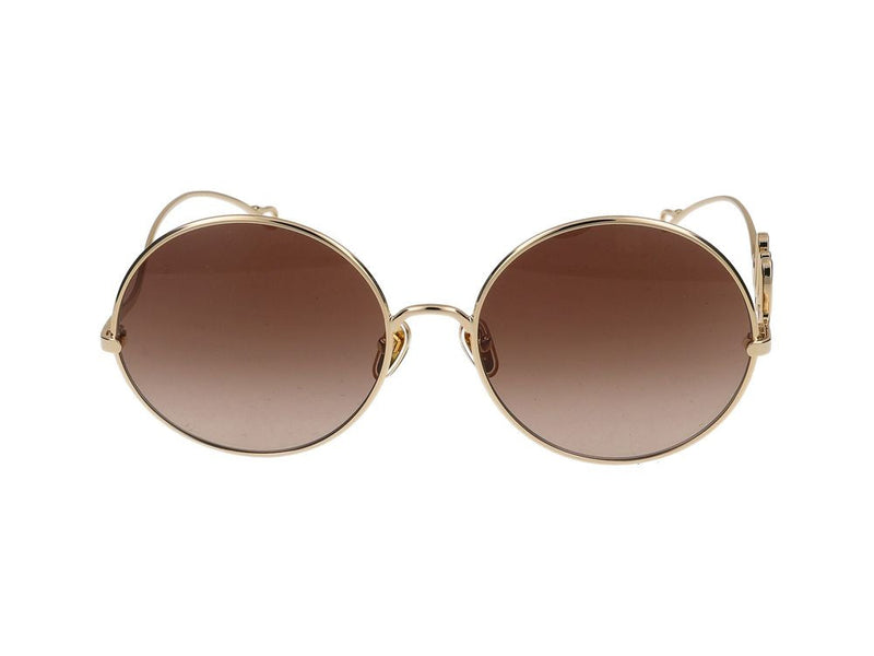 Chloé Ch0329s Round Metal Sunglasses — Gold