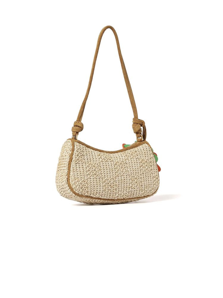 Marc Jacobs Woven Polyethylene Shoulder Bag — Beige