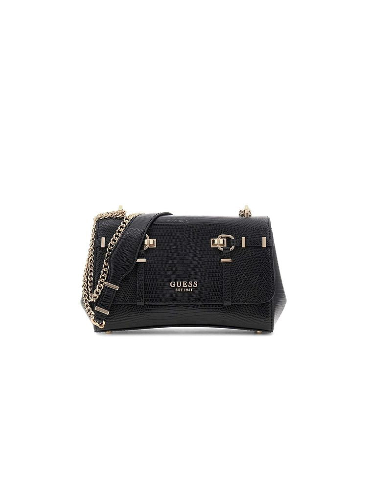 Guess Leona Crossbody Bag — Black Polyurethane