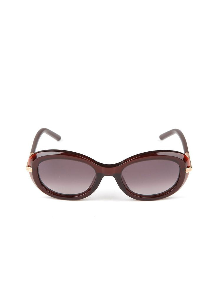 Furla Sfu984 Oversized Acetate Sunglasses — Burgundy