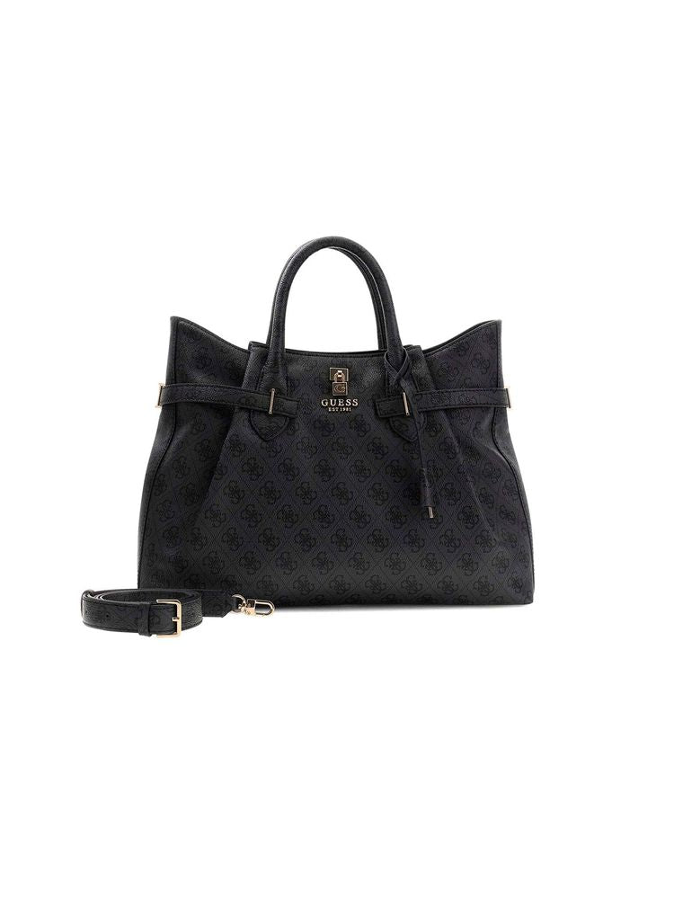 Guess Yesba Girlfriend Satchel — Black Polyurethane