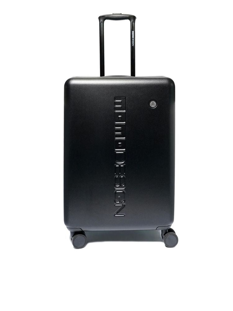 Momo Design Travel Trolley — Black Metallic Fiber Hand Bags
