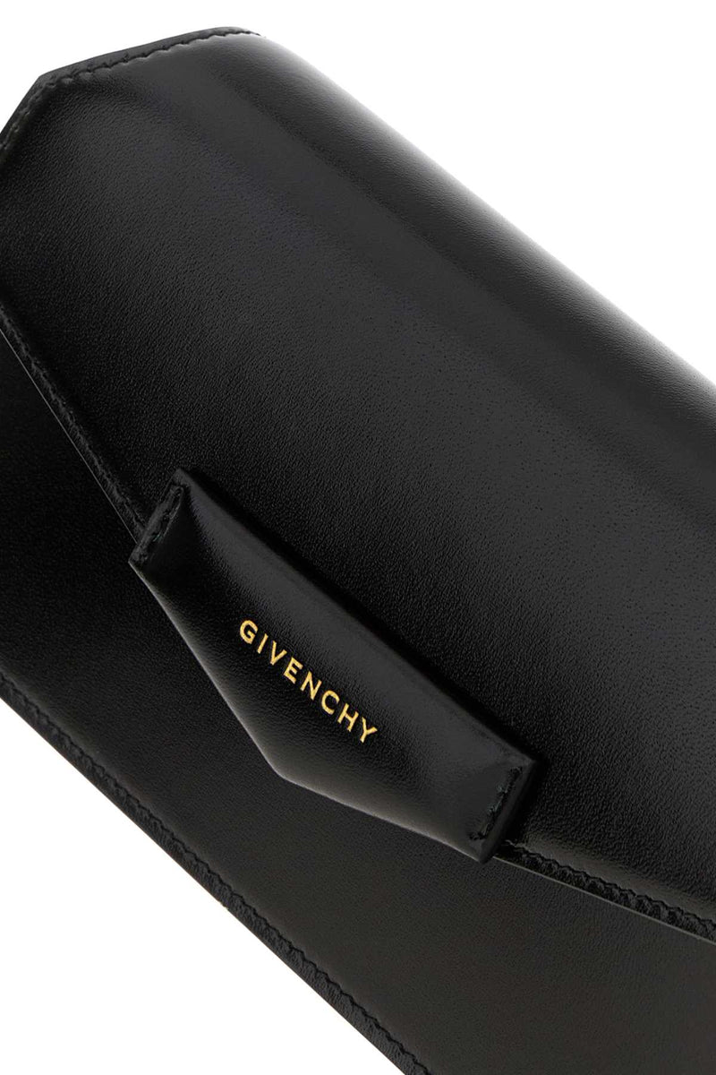 Givenchy Leather Chain-Strap Clutch — Black