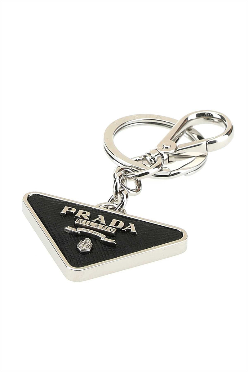 Prada Milano Key Case — Black Acciaio-vitello Keychains