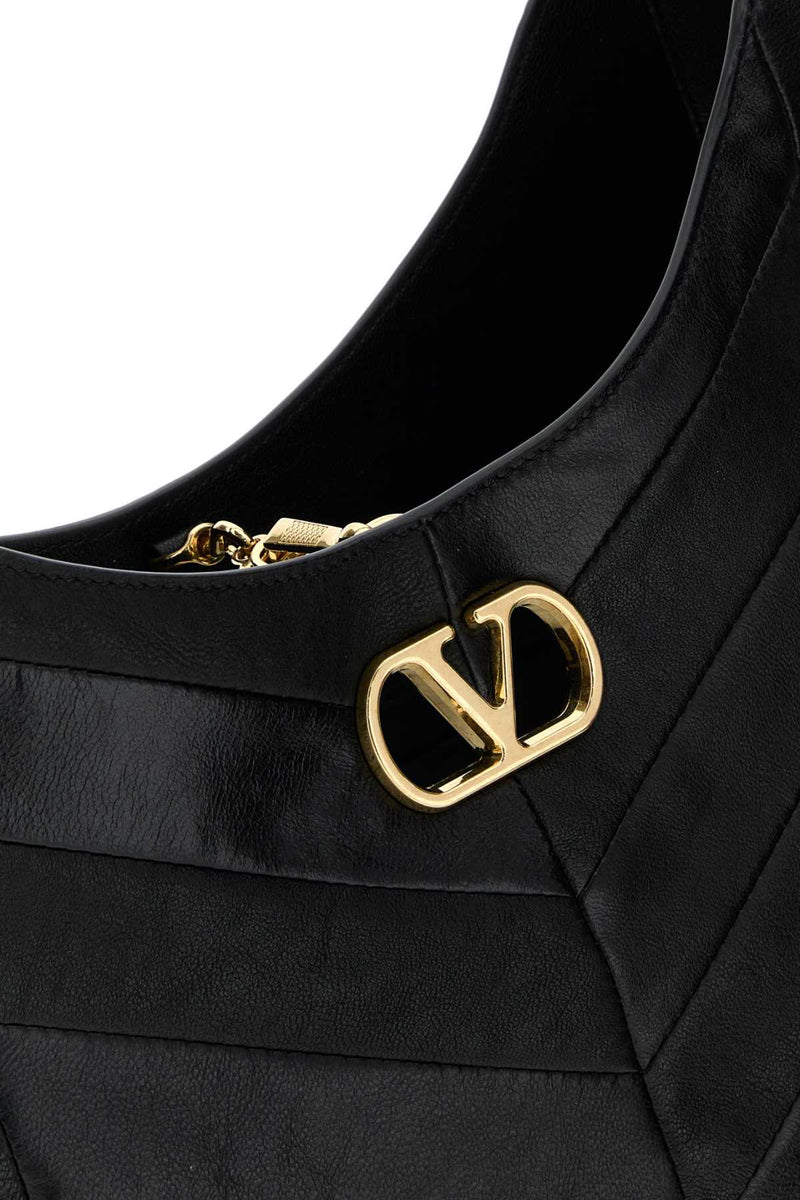 Valentino Garavani Quilted Leather Shoulder Bag — Black