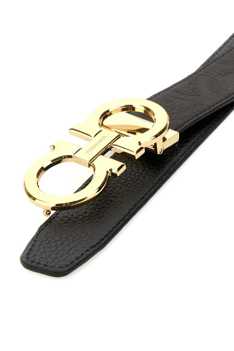 Ferragamo Double Gancini Belt — Brown