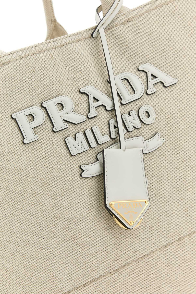 Prada Canvas Tote Bag — Beige