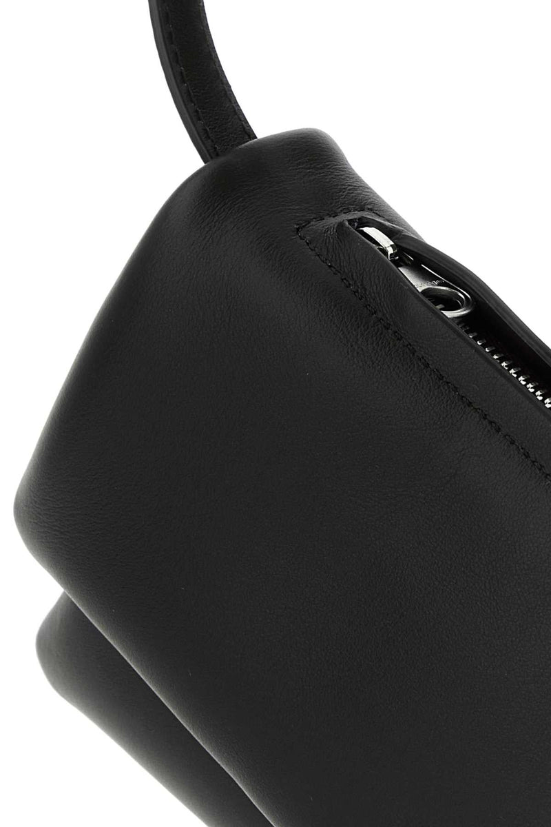 Courreges Leather Shoulder Bag — Black