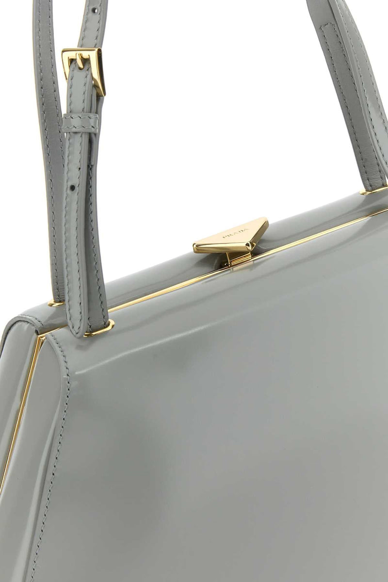 Prada Nube Shoulder Bag — Gray Vitello
