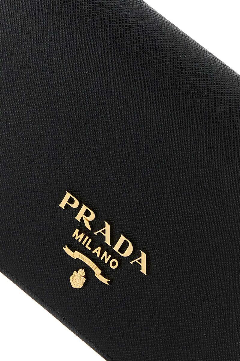 Prada Saffiano Leather Clutch — Black