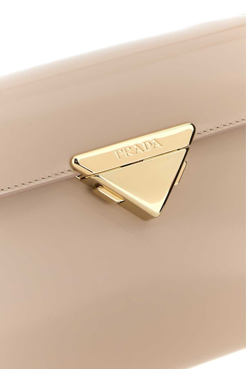 Prada Vitello Leather Shoulder Bag — Pink